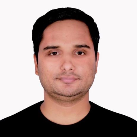 Head shot of a dark-haired Nepali man